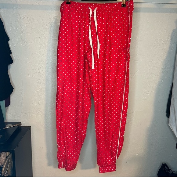 Victoria's Secret Other - Victoria’s Secret Red Polka Dot Jogger Pajama Pants